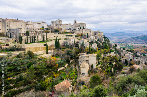 Panoramic scenery in Gordes, Provence, France