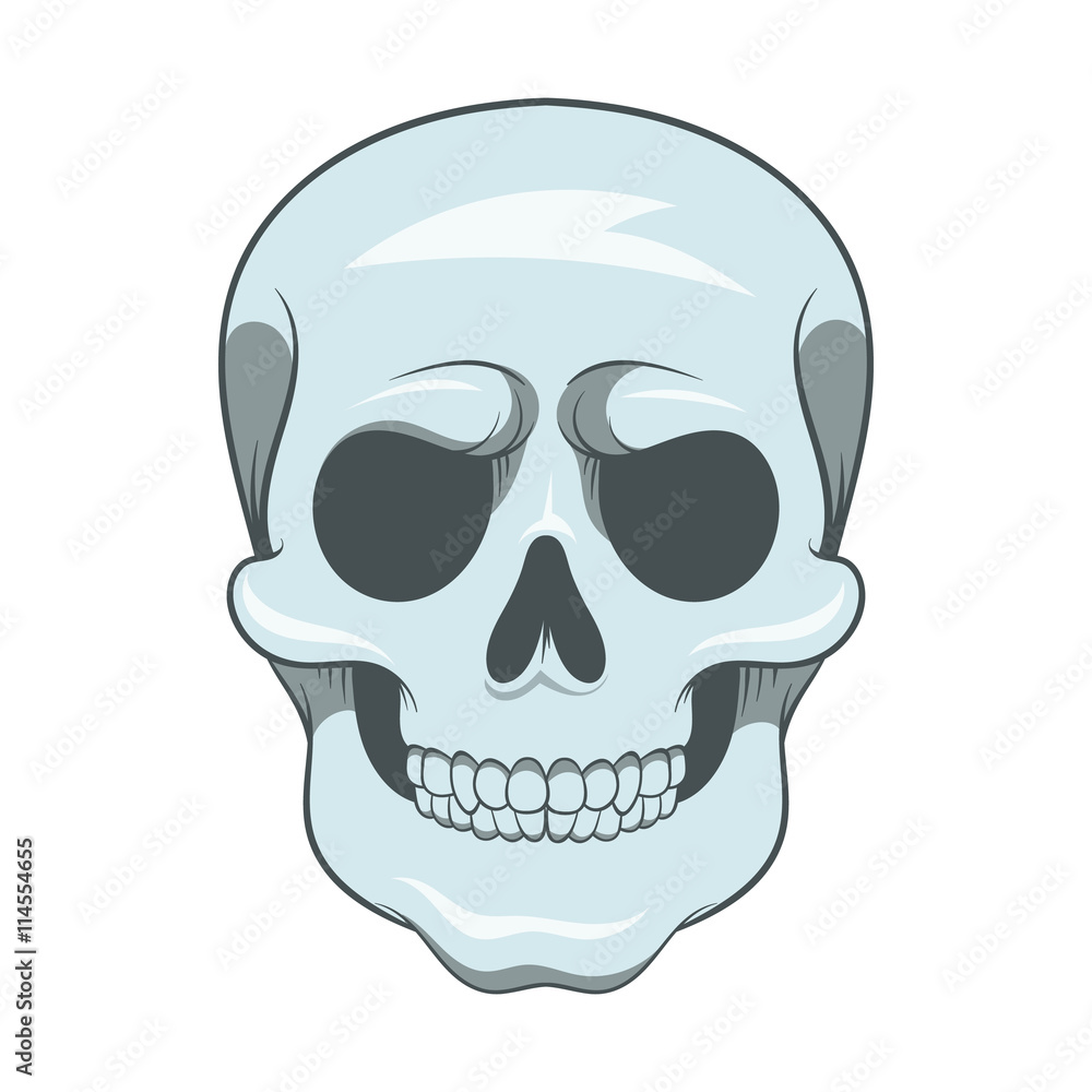 Skull icon, cartoon style Skull icon, cartoon style
