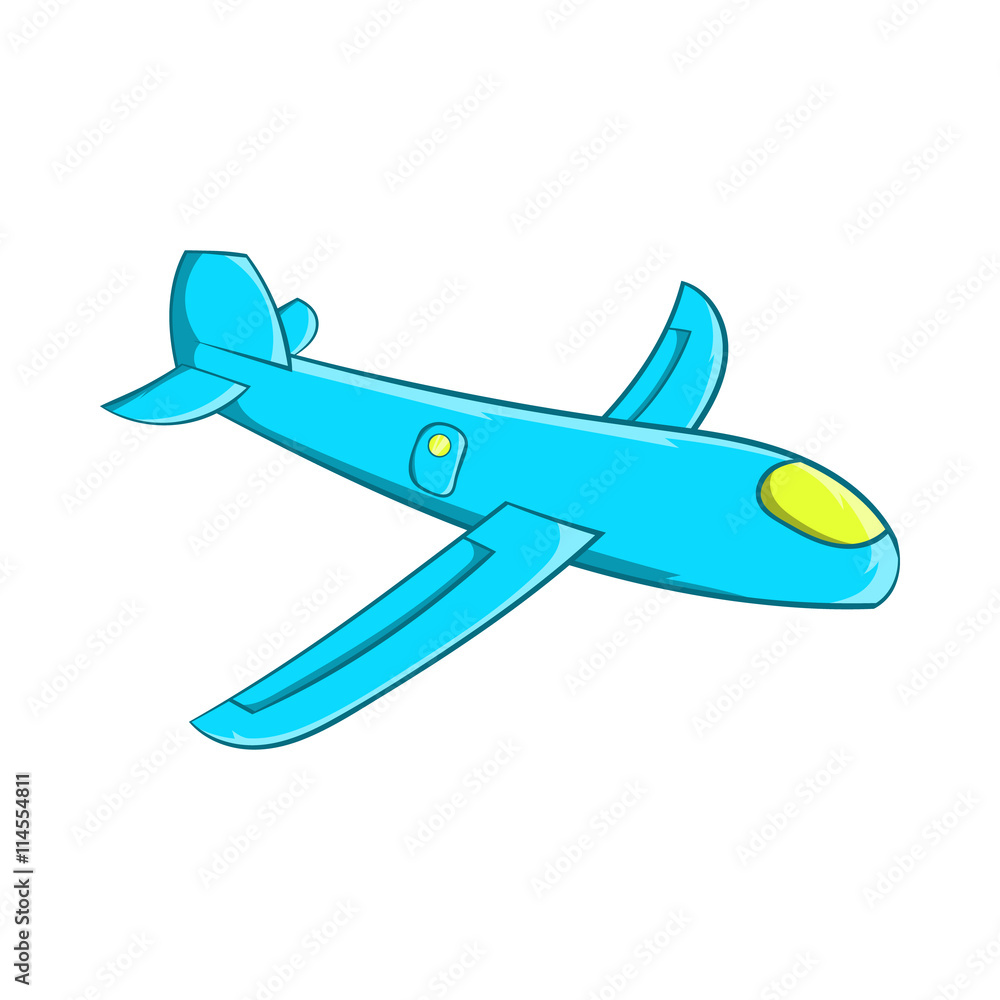 Children plane icon, cartoon style Children plane icon, cartoon style