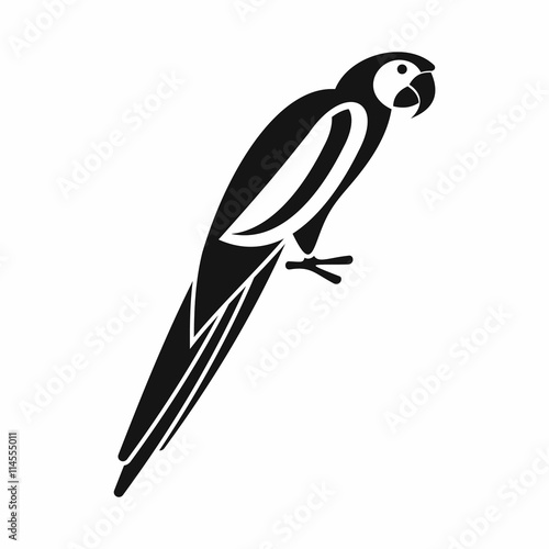 Parrot icon, simple style