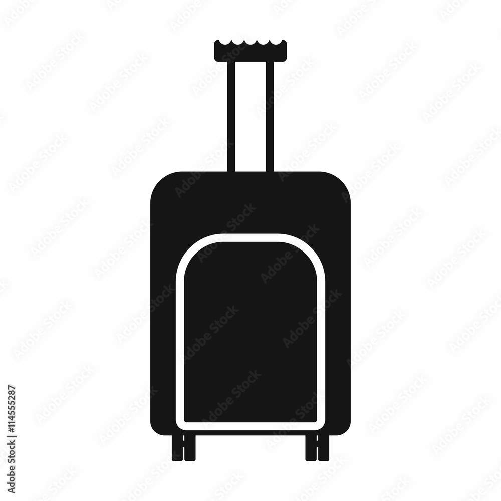 Travel suitcase icon, simple style Travel suitcase icon, simple style