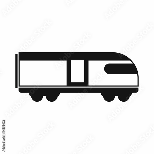 Swiss mountain train icon, simple style