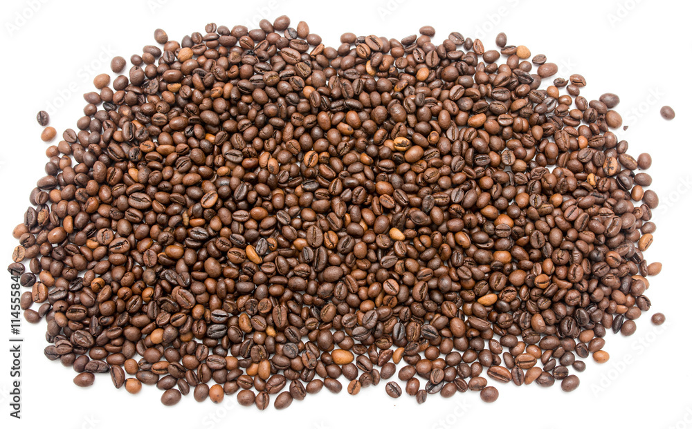 coffee beans on a white background coffee beans on a white background