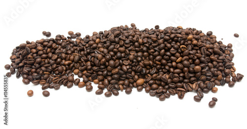 coffee beans on a white background © schankz