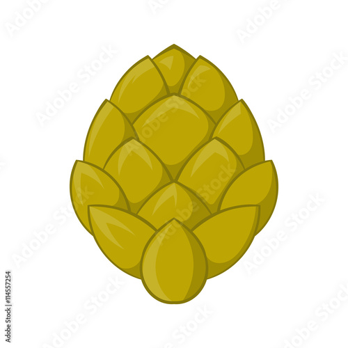 Hop cone icon in cartoon style