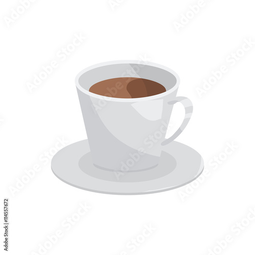 Cup of coffee icon  cartoon style