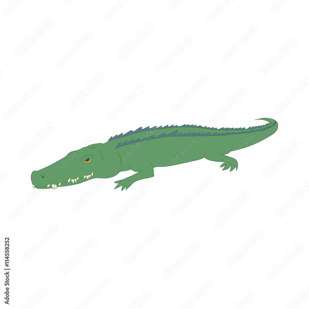 Fototapeta premium Crocodile icon, cartoon style