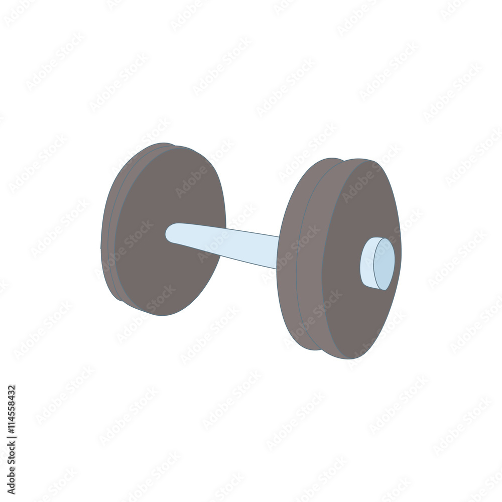 Dumbbell icon, cartoon style Dumbbell icon, cartoon style