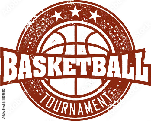 Basketball Tournament Sports Stamp
