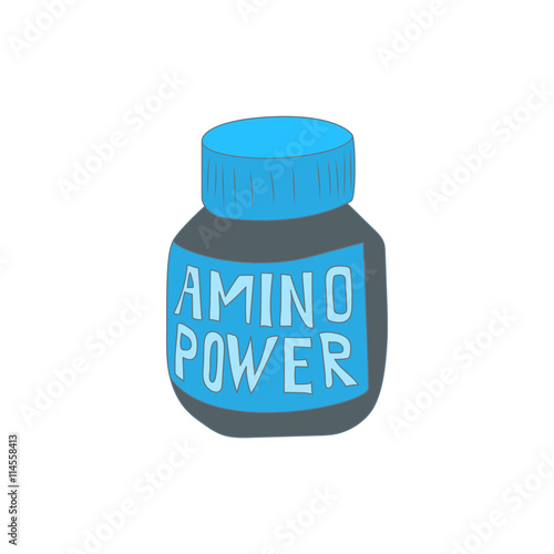 Amino acids icon, cartoon style