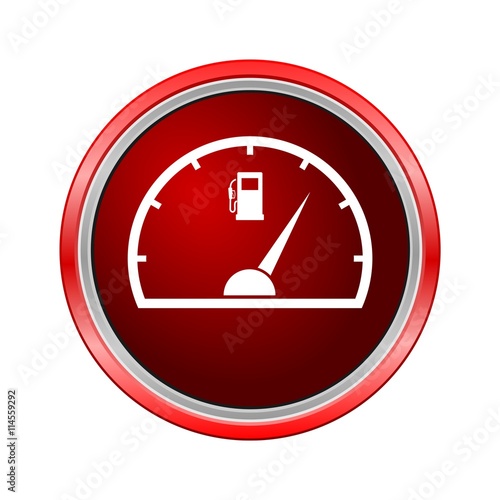 Fuel gauge  icon, Internet button on white background