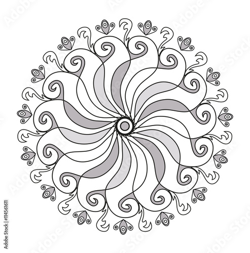 Grey and white mandala vector, mandala bianco e grigio vettoriale