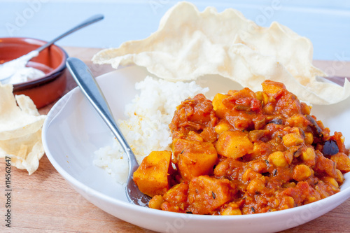 Potato and chickpea curry