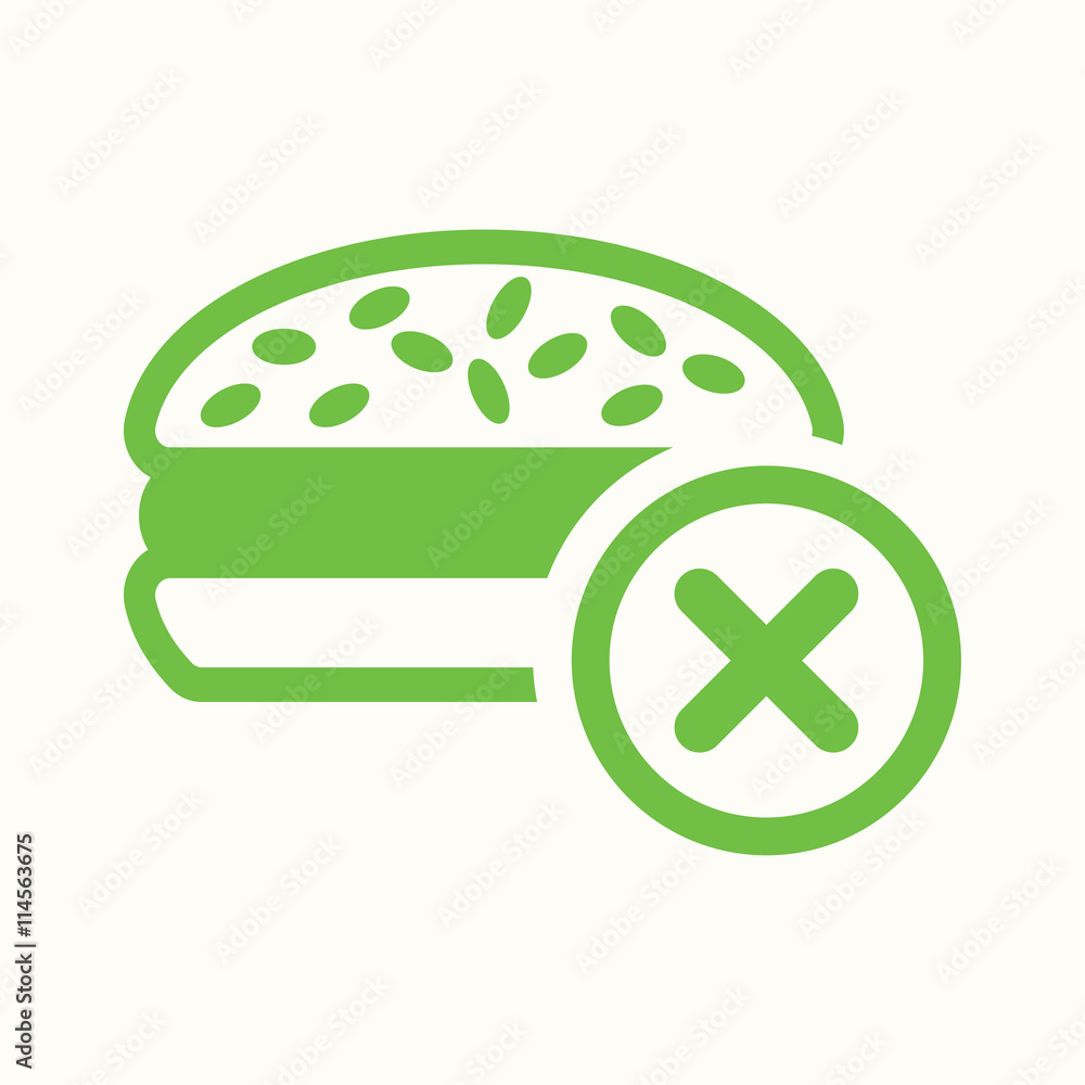 Fototapeta premium diet apple fitness healthy food green icon