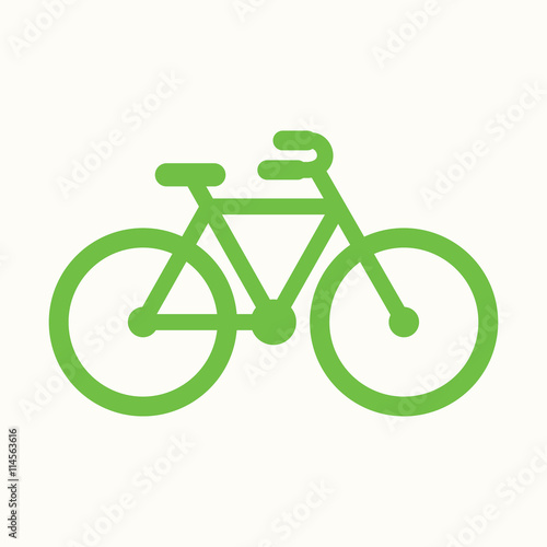 bycicle sport bike green white eco ecology simple icon