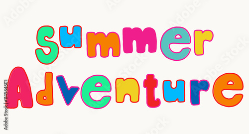 Bright Summer adventure lettering