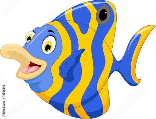 funny angel fish cartoon