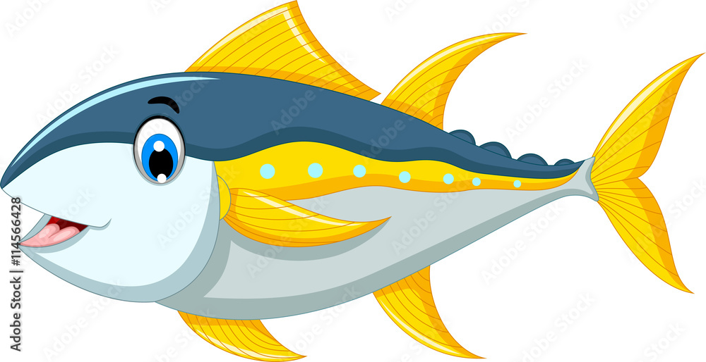 Fototapeta premium cute tuna fish cartoon
