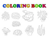 coloring book of beautiful coral collection