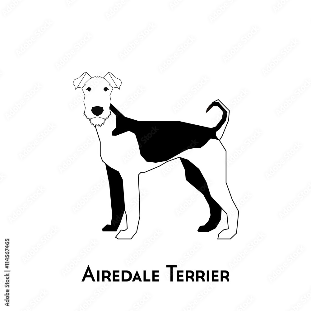 Fototapeta premium Isolated dog silhouette