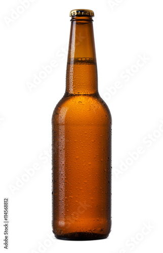 Bottle of beer isolated on white background
