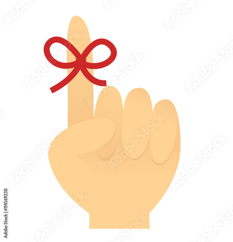 String tied around finger as a reminder