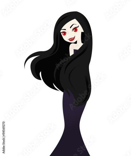 Vampire looking back over her shoulder