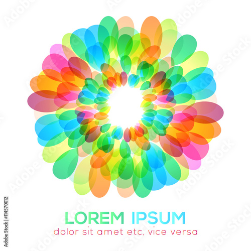 Abstract colorful flower illustration
