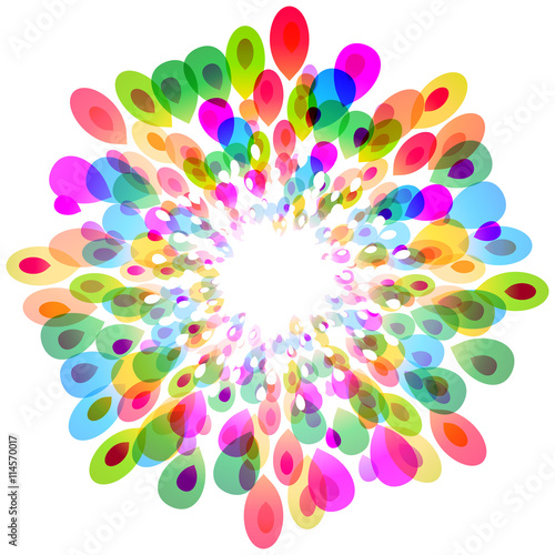 Abstract colorful flower illustration