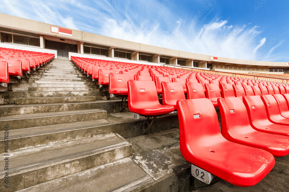 Naklejka premium Red seats in the stadium