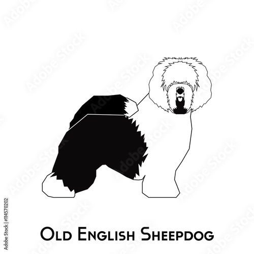 Isolated dog silhouette