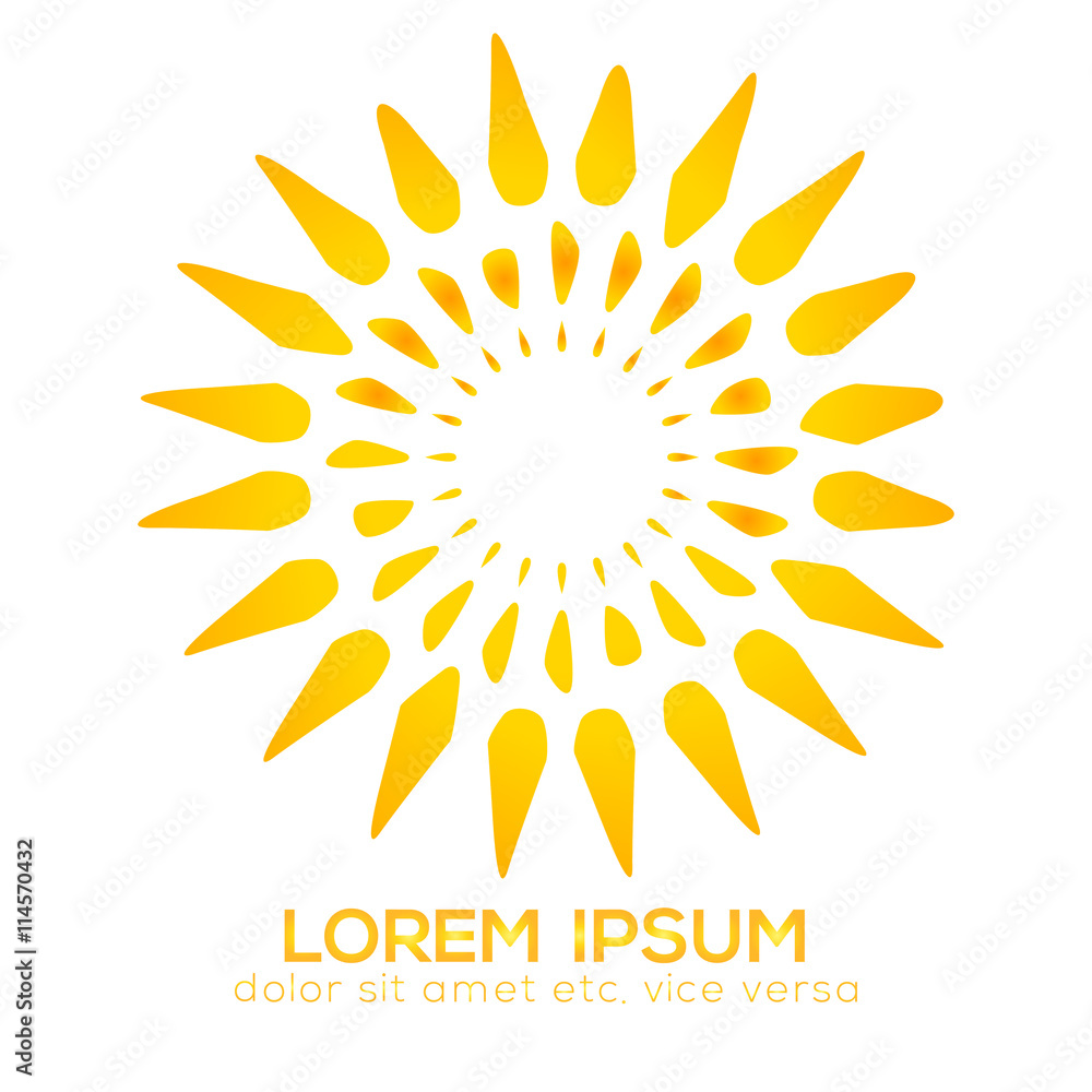 Beautiful sunflower icon, design element, clip art illustration. Beautiful sunflower icon, design element, clip art illustration.