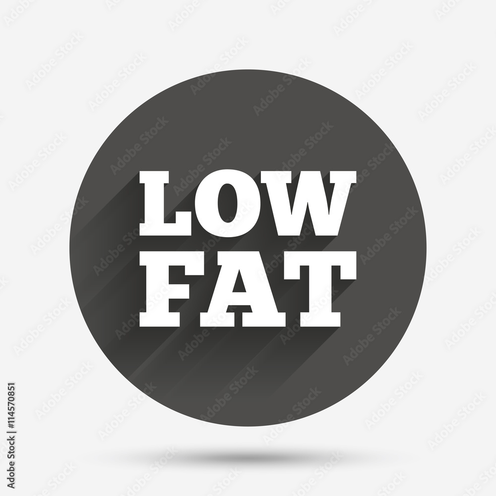 Low fat sign icon. Salt, sugar food symbol. Low fat sign icon. Salt, sugar food symbol.