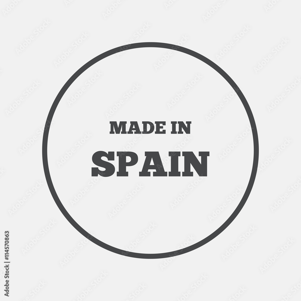 Made in Spain icon. Export production symbol. Made in Spain icon. Export production symbol.