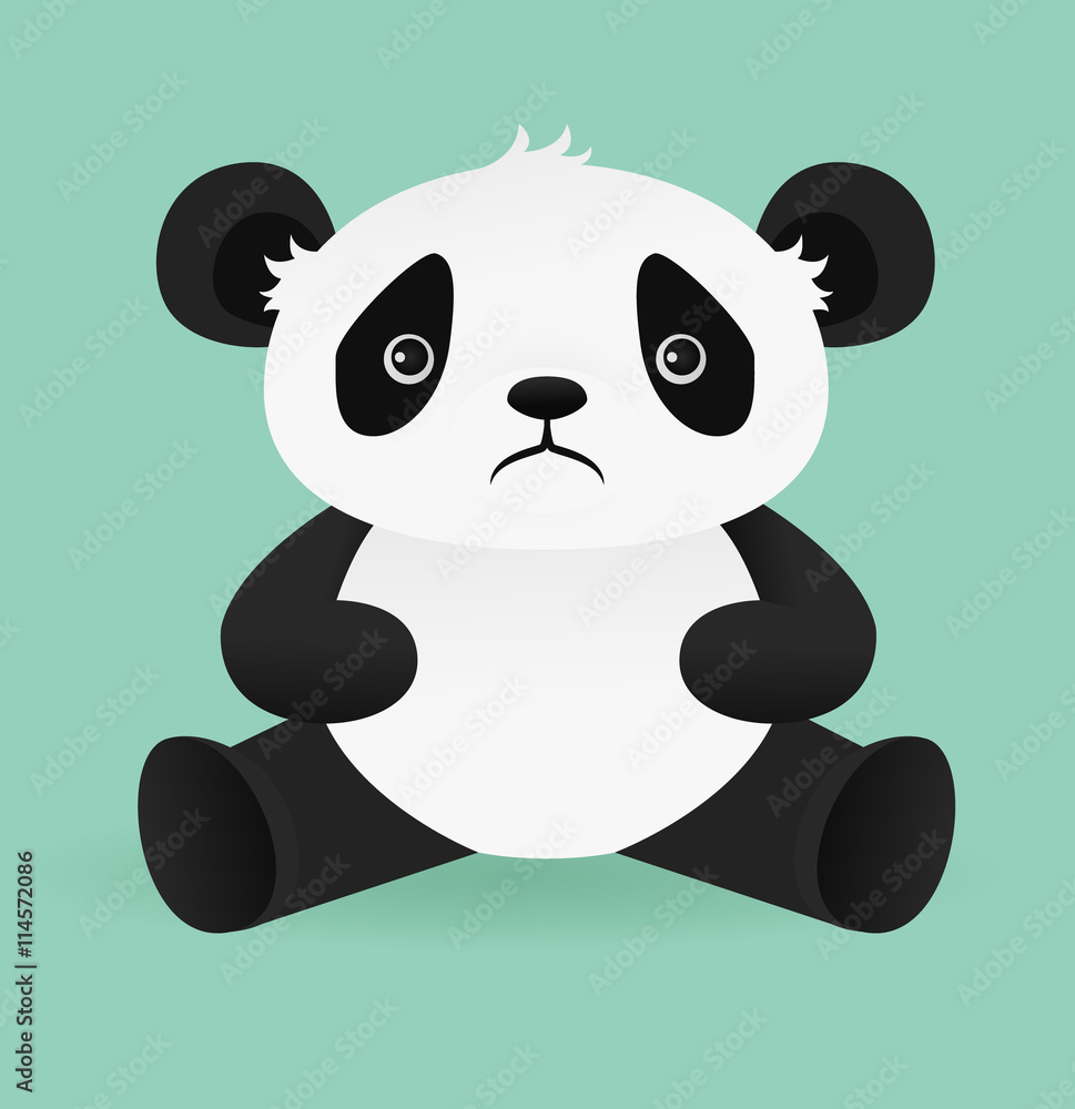 Naklejka premium Sad panda