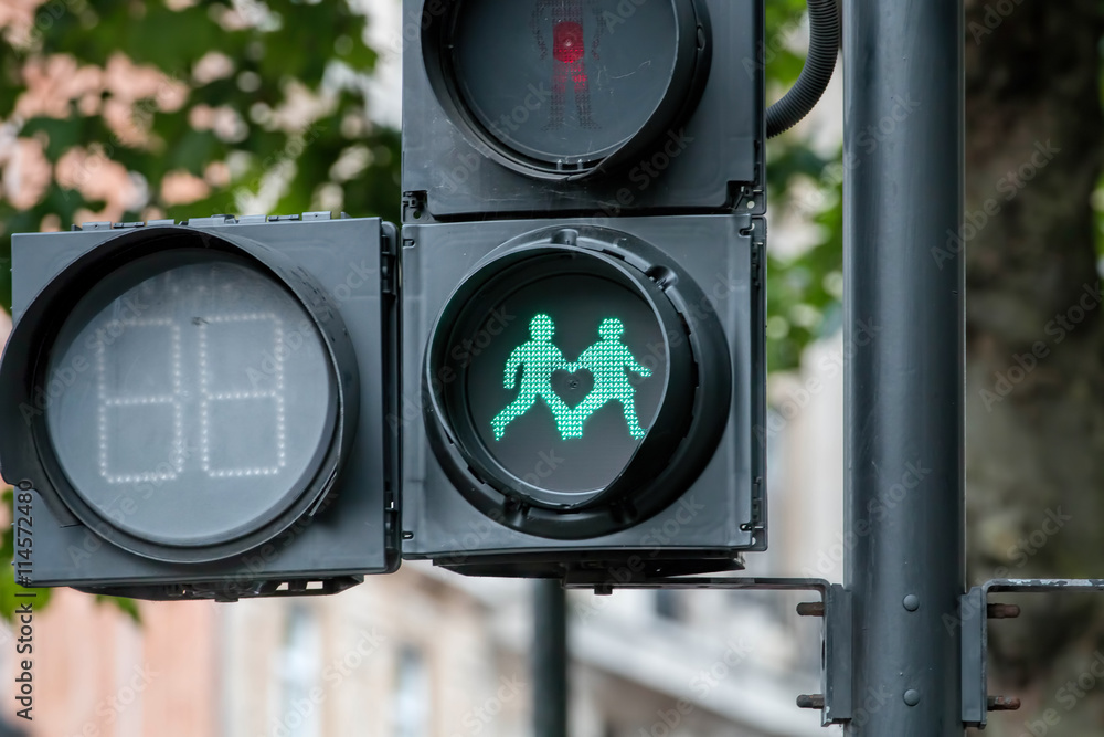 Love Couples Heart Special Road Crossing Symbol, Light Photo | Adobe Stock