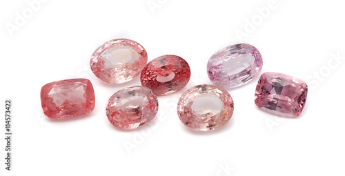 Bild auf Leinwand Natural Loose Padparadscha Sapphire gemstones