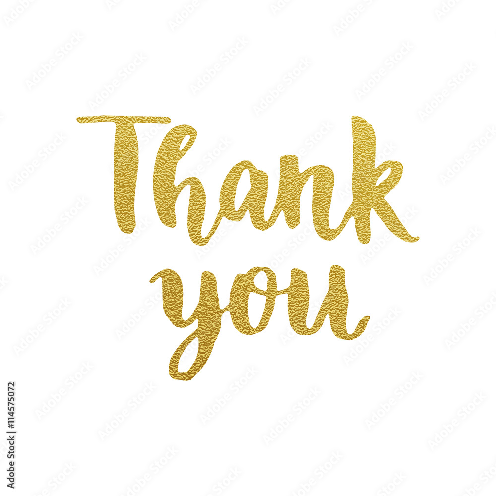 Thank You golden handwritten vector illustration. Thank You golden handwritten vector illustration.