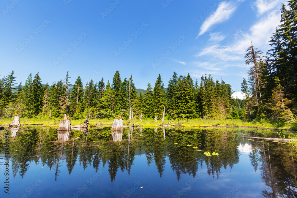 Mountains lake