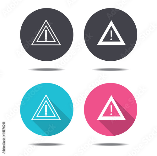 Free Download icon black pink and blue attention vector design - GFXLoad