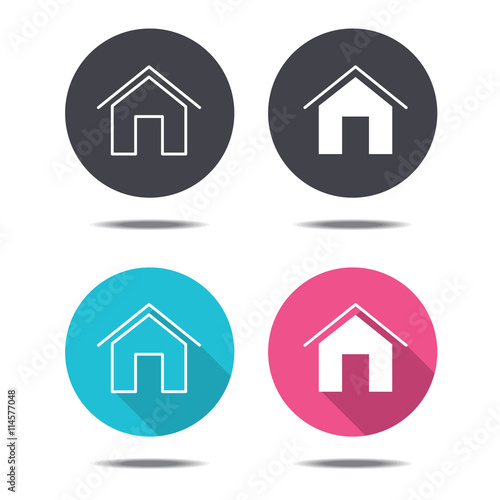 icon black pink and blue home vector design © yindee