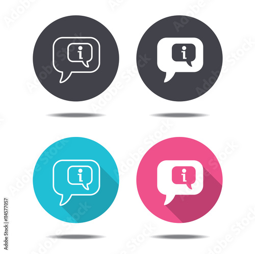 icon black pink and blue information vector design