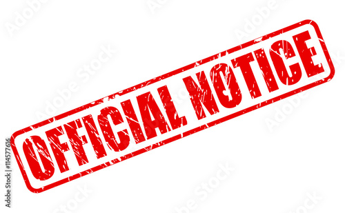 OFFICIAL NOTICE RED STAMP TEXT