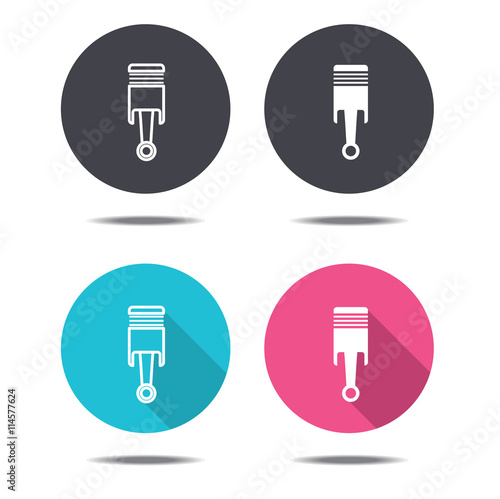 icon black pink and blue Piston vector design