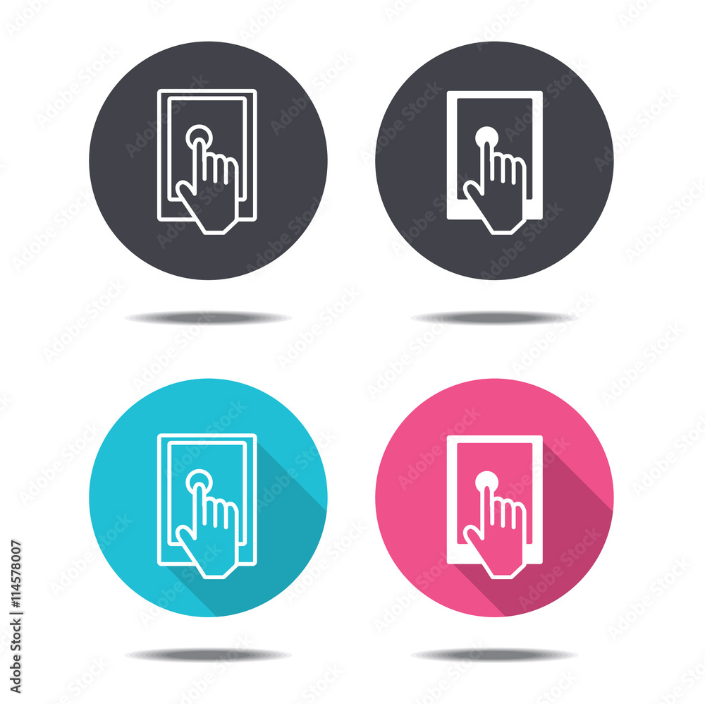 icon black pink and blue touch screen vector design icon black pink and blue touch screen vector design