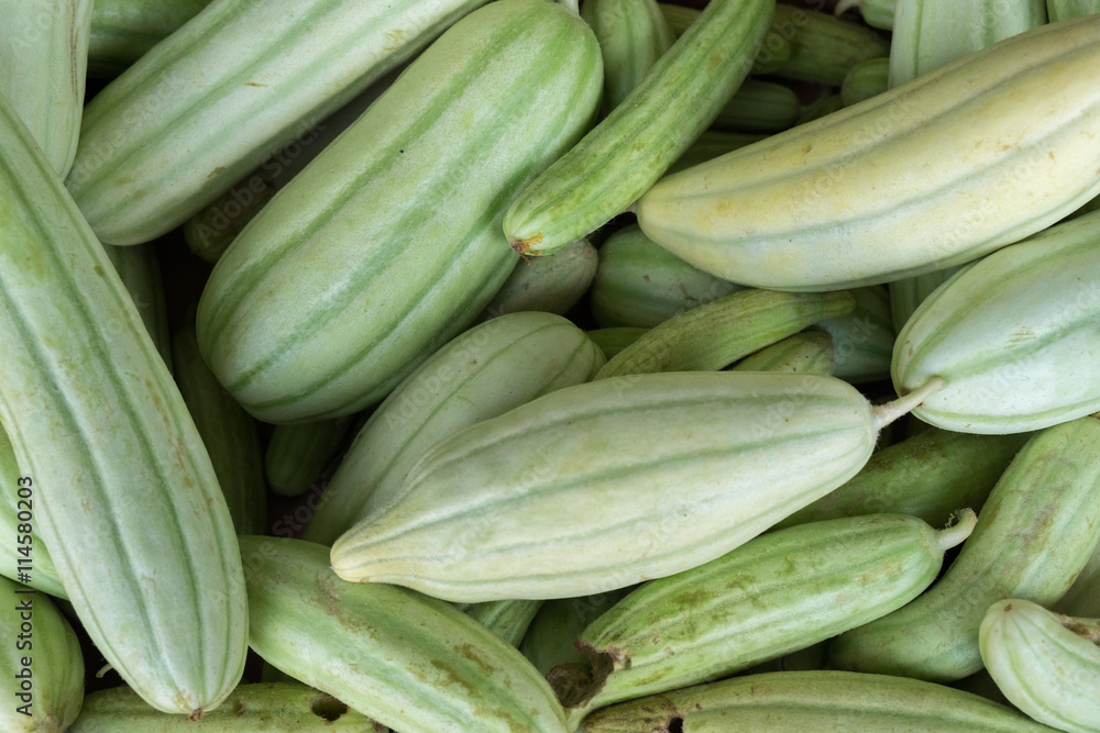 Fototapeta premium Mexican Zucchini (Calabasas) sold at local farm market