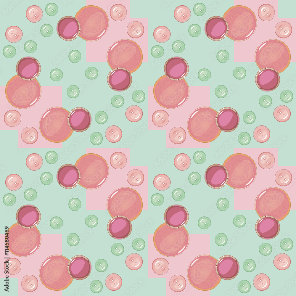 Seamless pattern of colored buttons Seamless pattern of colored buttons