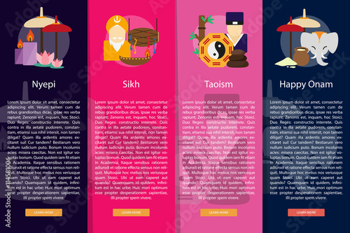 Religion and Celebrations Vertical Banner Concept