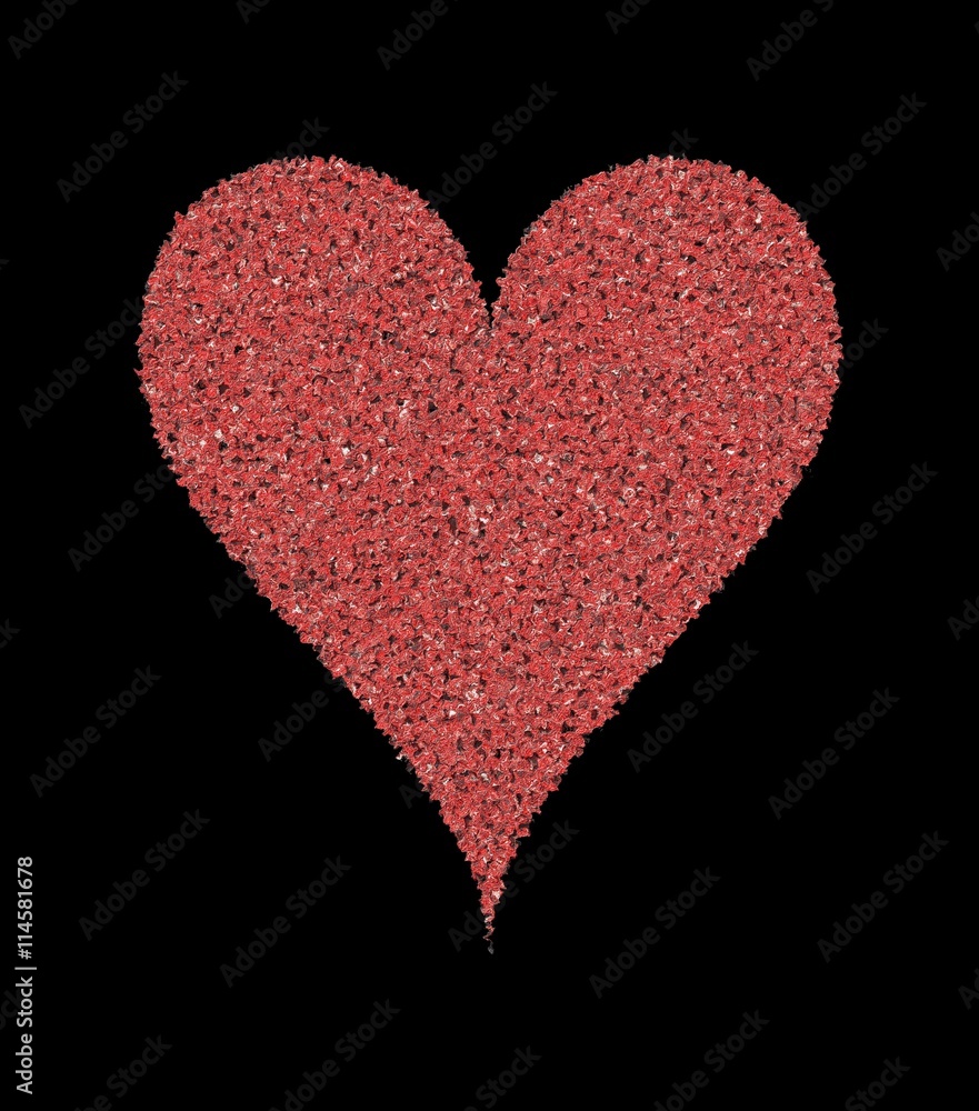Red heart, on a black background. Illustration. Red heart, on a black background. Illustration.
