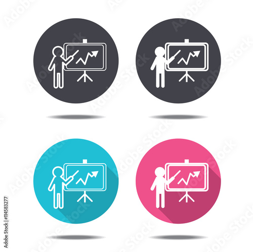 icon design men with graph